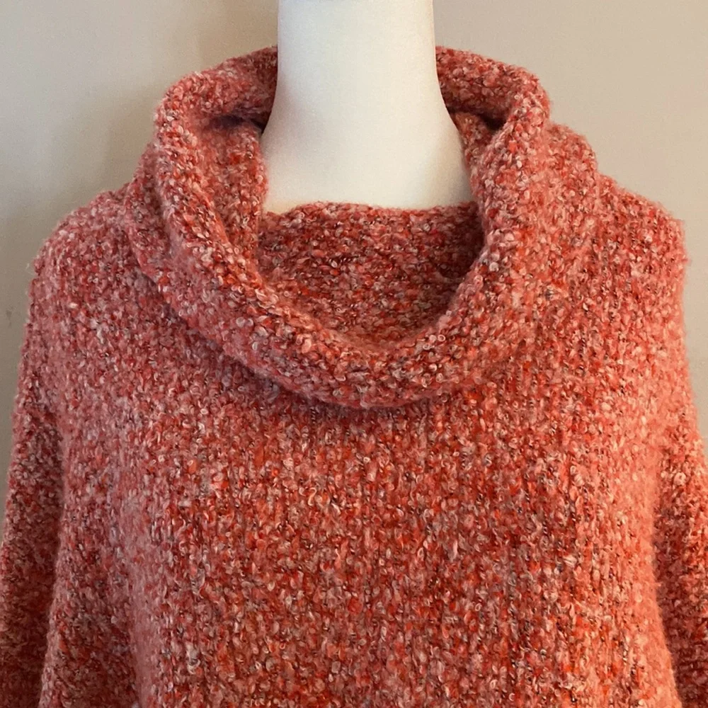 Free People BFF Sweater with Cowl Neck - Scarlet Flame - Picture 2 of 12
